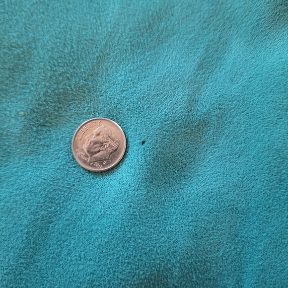 ⚘️ASHLYN KATE women's turquoise slacks. Suede-like material. Size L - Picture 4 of 6